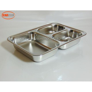 KHAY CƠM 3 NGĂN CAO CẤP -KC8813 ( Không nắp)
