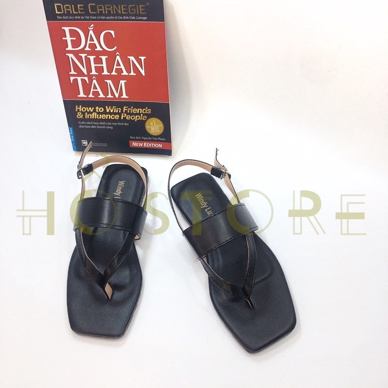 Sandal kẹp xỏ ngón nữ đế bệt quai chéo phong cách thời trang đủ màu sắc