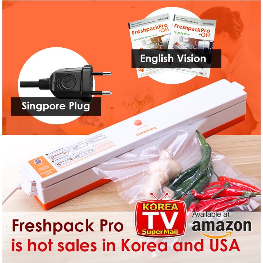 Máy hút chân không bảo quản các loại thực phẩm không kén túi mini Nhật Bản Fresh Pack Pro