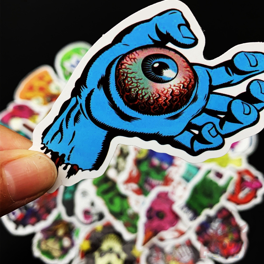 ❉ Punk Skull - Series 01 Horror Terror Eyes Giấy và decal dán tường ❉ 50Pcs/Set Punk Horror Skull Mixed Doodle Stickers