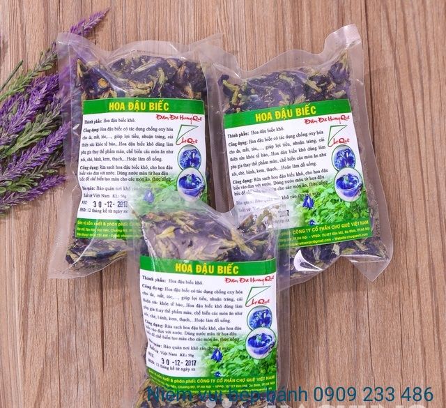 Hoa đậu biếc khô 50g - hoa tạo màu xanh dương