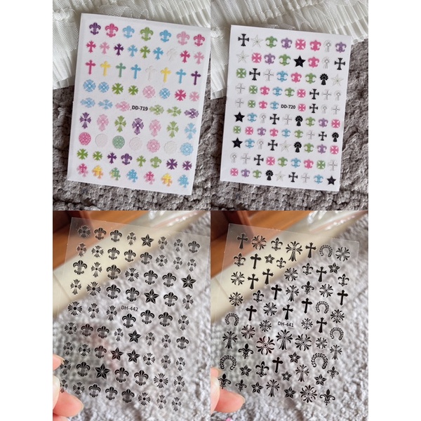 Hinh sticker 3d dán móng tay nail các mẫu mới