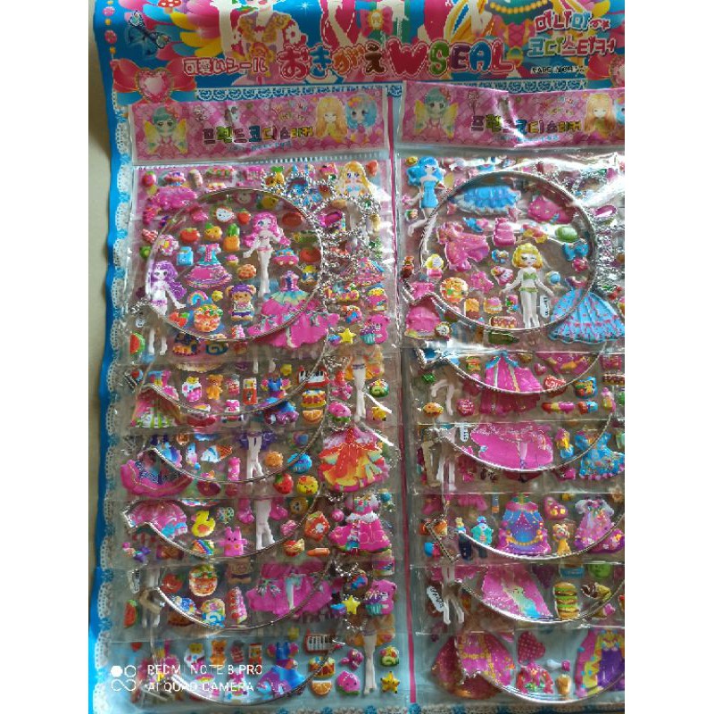 tờ dán nổi cho bé siêu đẹp tặng kèm bờm công chúa