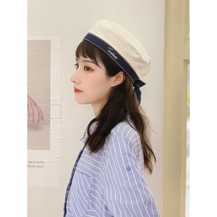 🌿🌿Mũ Beret_Mũ Hải Quân Hàn Quốc Thêu Chữ 🌿🌿