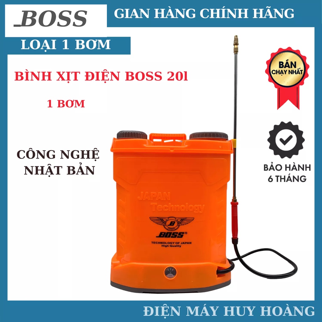 Bình xịt điện phun thuốc khử trùng loại 20l BOSS NHẬT- bảo hành 6 tháng