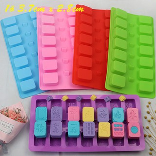 HCM - Khuôn silicon con cờ mạt chược đổ socola, rau câu pudding, xà bông handmade chủ đề
