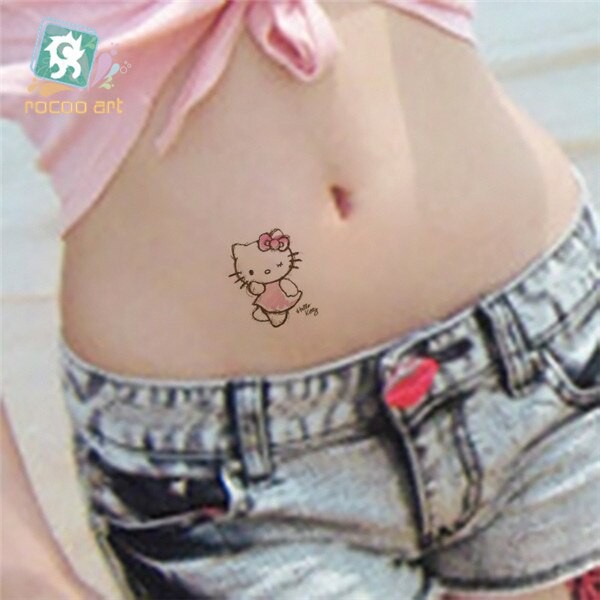 Hình xăm dán Hello Kitty mini cute JULLY Tattoo chất, xăm tạm thời 15 ngày cho nữ, cho bé gái, flash sale k tặng kèm xăm