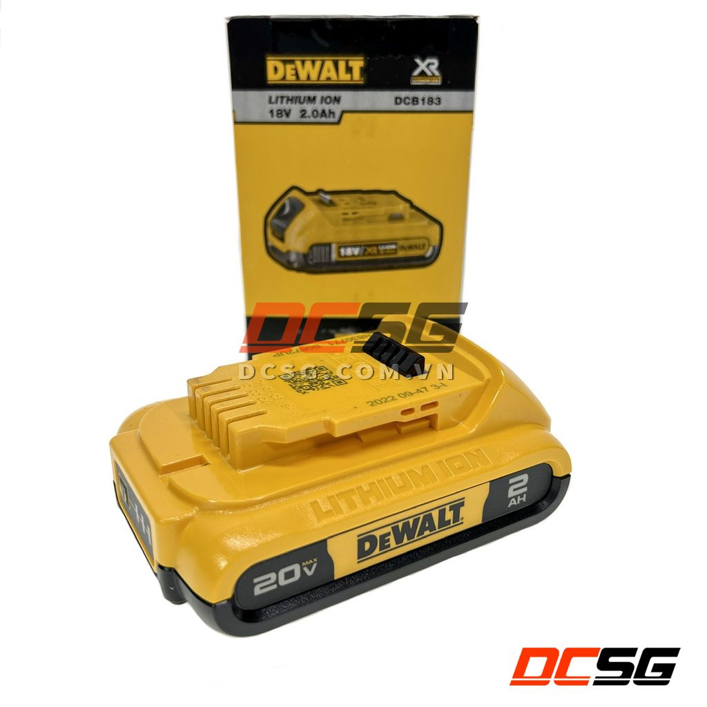 Pin LITHIUM ION XR 18V 2.0 Ah (20Vmax) DEWALT DCB183-B1 | DCSG