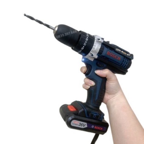 Máy Khoan Bắn Vít Dùng Pin Bosch 36V- Máy Khoan 3 Chức Năng Có Búa- Tặng Bộ Phụ Kiện 24 Chi Tiết Hàng Loại 1