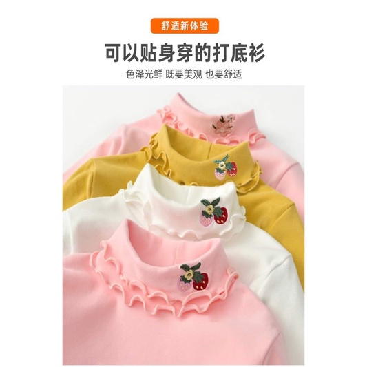 áo cotton len cổ thêu bé gái (hàng shop )