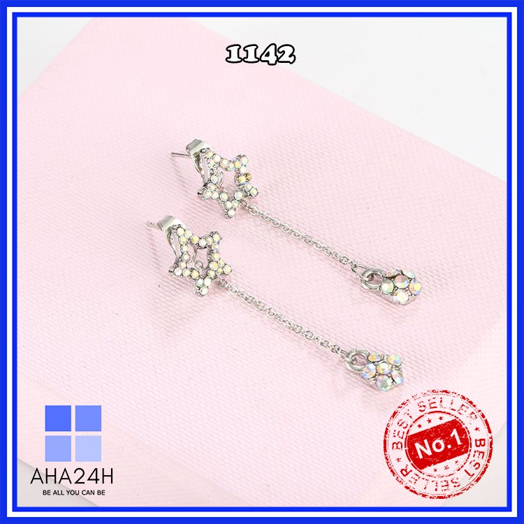 BÔNG TAI THỜI TRANG ĐÍNH ĐÁ KIỂU HÀN QUỐC SÀNH ĐIỆU AH1142