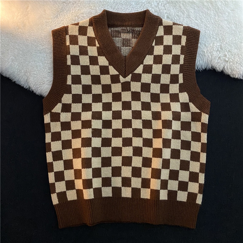 Áo sweater không tay cổ chữ V thời trang dễ thương nữ