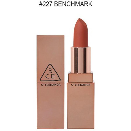 [CHÍNH HÃNG] Son Lì Matte 3CE Lip Color #227 Cam Đất Benchmark