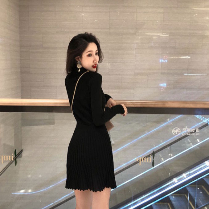 Women's long sleeve dress new style Platycodon grandiflorum small fragrance waist with skirt