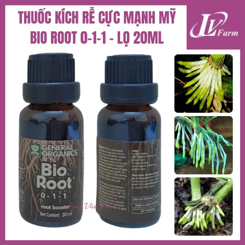 Thuốc Kích Rễ Mỹ BIO ROOT - 20ml - Phân Bón Hữu Cơ Kích Thích Ra Rễ Cực Mạnh Dùng Cho Hoa Lan, Cây Cảnh