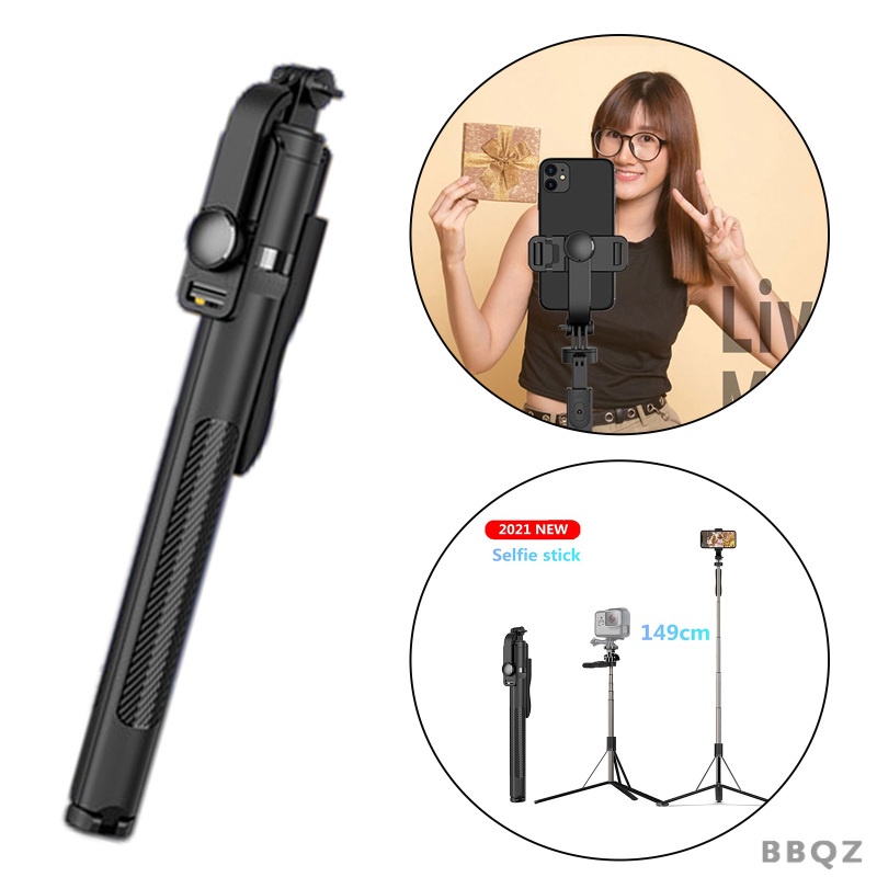 Gậy Chụp Ảnh Tự Sướng Bằng Nhôm Kết Nối Bluetooth Không Dây Xoay 360 Độ Có Điều Khiển Từ Xa Điện Thoại | BigBuy360 - bigbuy360.vn