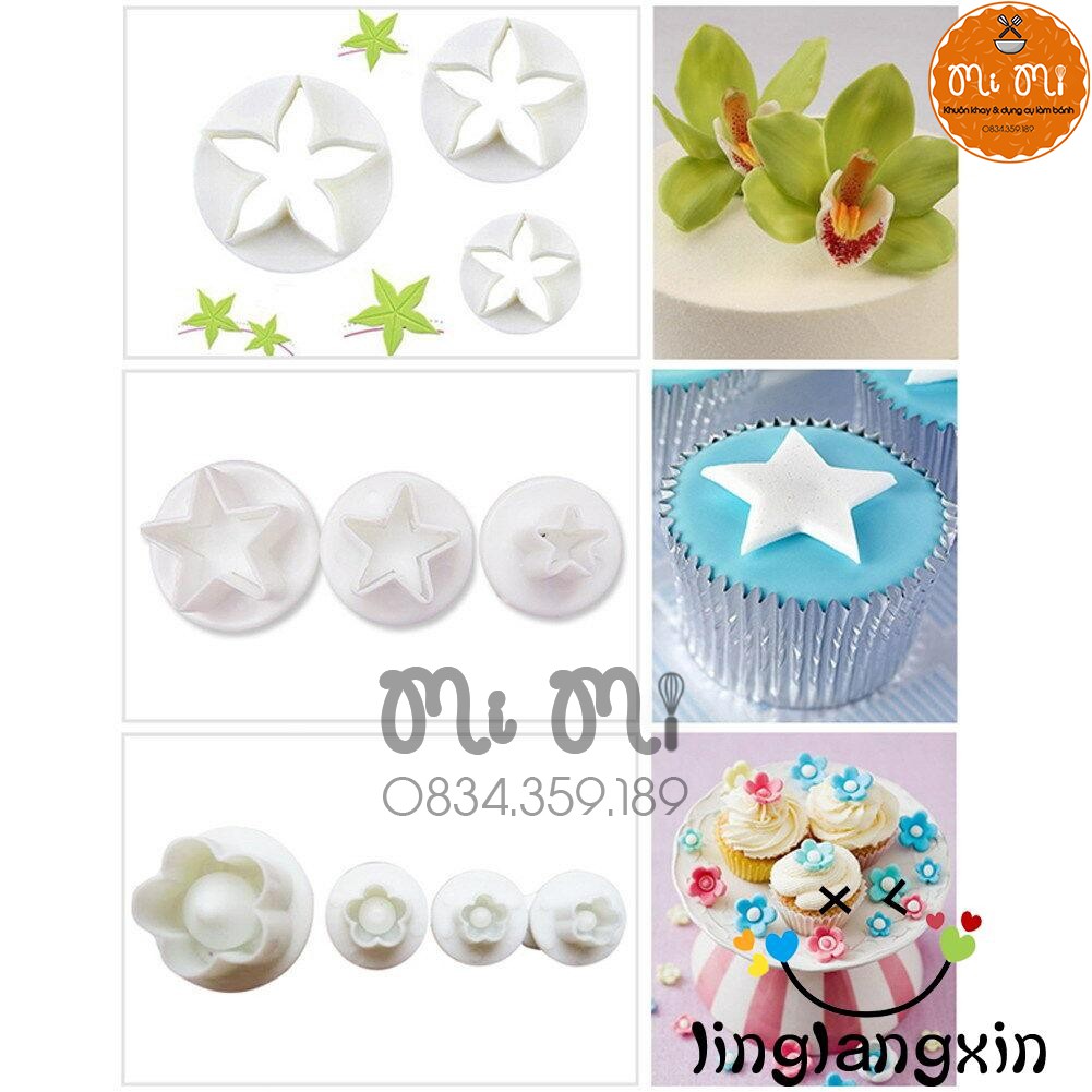 Bộ Cutter/ Fondant 33 chi tiết tạo hình bánh trôi/ rau câu/ xôi.. (kèm ảnh thật)