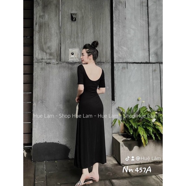 ĐẦM ZIP CỔ RỘNG ÔM DÁNG DÀI SIÊU HOT