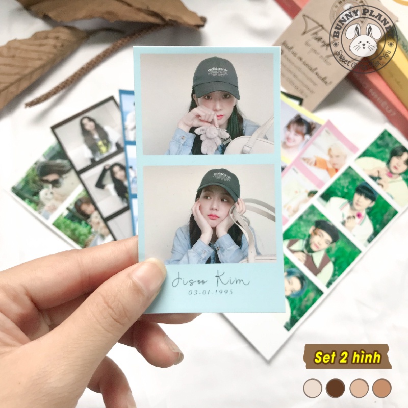 In Ảnh Photostrip Theo Yêu Cầu - In hình photostrip BTS, Blackpink, NTC siêu xinh | Được chọn màu nền, thêm chữ viết
