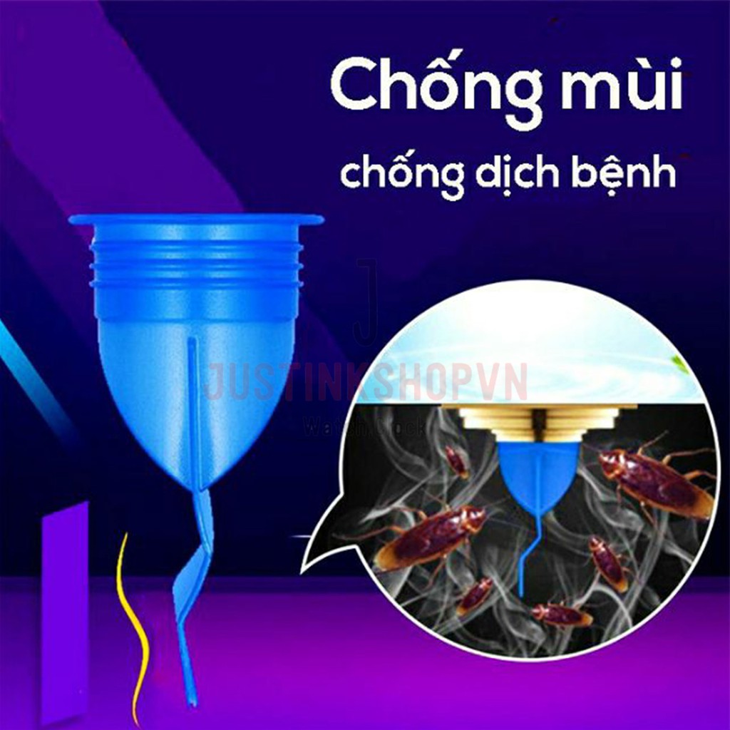 Bộ van ngăn mùi hôi cống bịt cống ngăn côn trùng công nghệ Nhật đường kính 4cm có thể co giãn - JLVQ-4468-BVNM