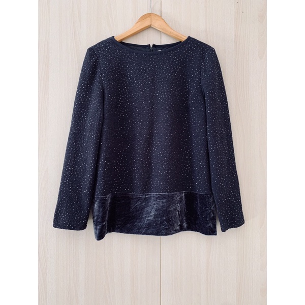 Áo nỉ phối nhung JESSICA HOWARD