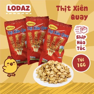 Bim bim thịt xiên quay Giai Giai đồ ăn vặt thơm ngon giòn cay gói 16g