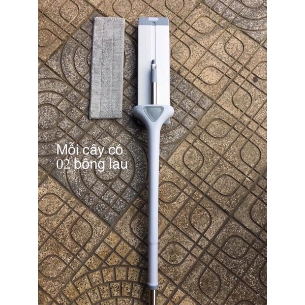 Siêu phẩm cây lau nhà tự vắt bảng inox 42cm