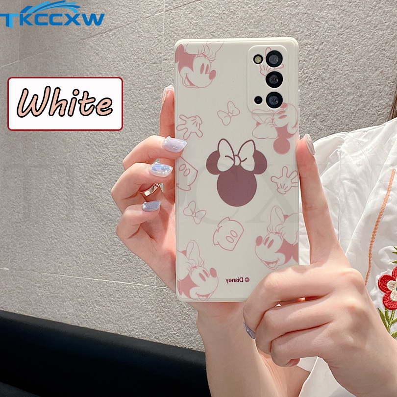 Ốp Điện Thoại TPU Hình Mickey Minnie Cho Samsung Galaxy S22 S21 S20 S10 Plus Note 20 S20 S21 S22 Ultra S20 S21 FE Note 10+