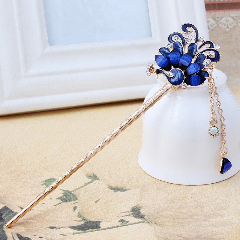 Trâm cài tóc họa tiết chim công, phượng hoàng - XIMA0492