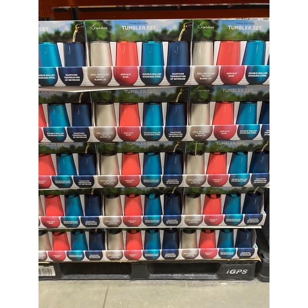 Set 4 ly RABBIT Double Wall stainless steel wine Tumbler thép không rỉ