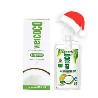 Dầu dừa chai vòi 250ml ,100% Nguyên Chất Ép Lạnh Organic Vietcoco