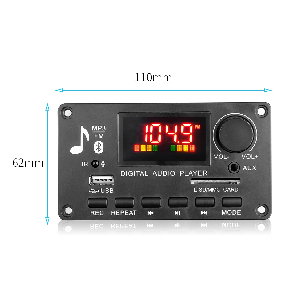 Mô Đun Khuếch Đại Âm Thanh mp3 2*40W Hỗ Trợ Bluetooth 5.0 5V-26V Cho Xe Hơi FM Radio mp3