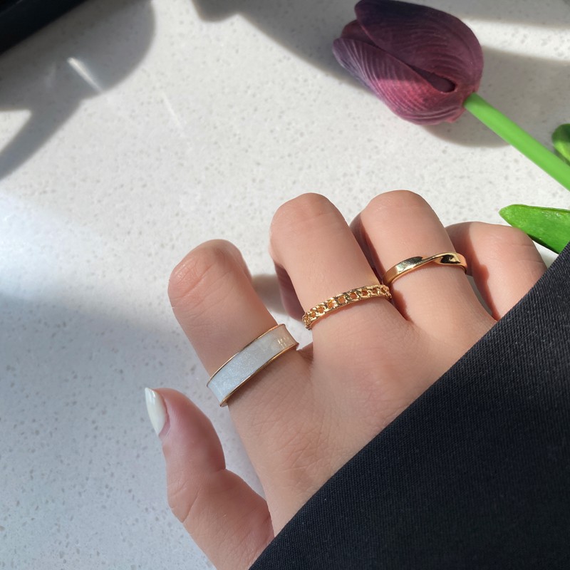 Set nhẫn nữ 3 chiếc độc đáo phong cách Vintage Eva Dream N1