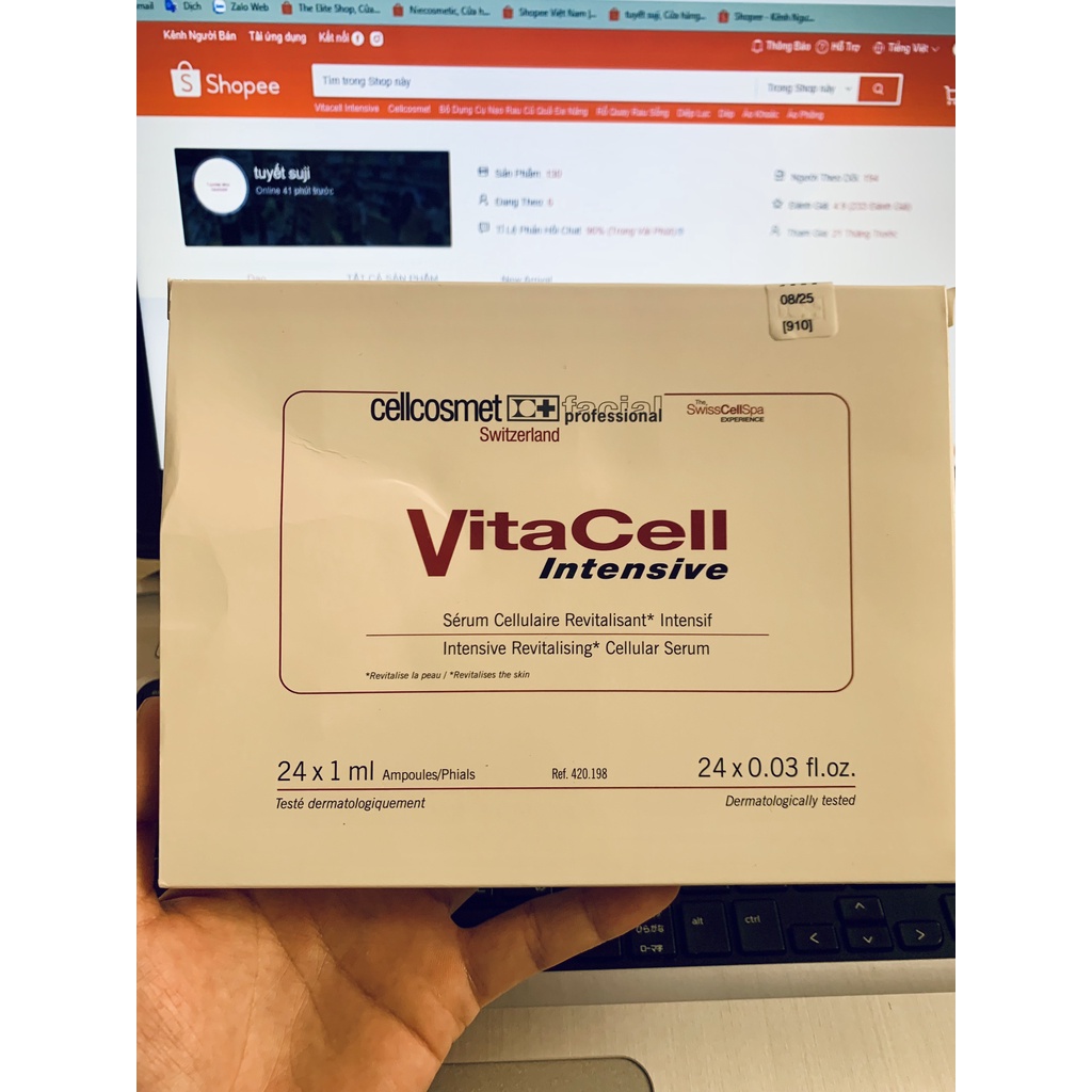 Tinh Chất Tế Bào Gốc 30 % VitaCell Intensive 1 ống 1ml