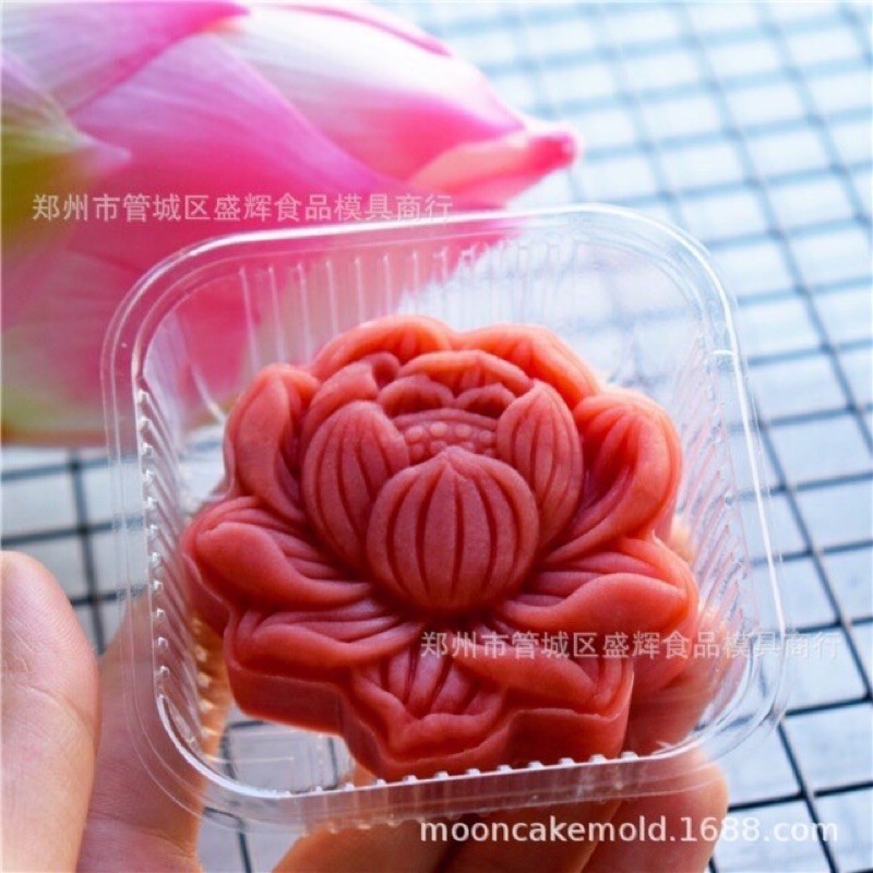 Khuôn lò xo làm bánh Trung Thu Hoa SEN BÚP 75g/150g