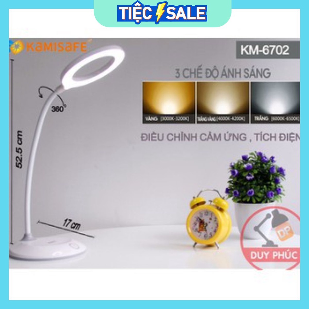 ĐÈN BÀN KM 6702 CẢM ỨNG 3 CHẾ ĐỘ SÁNG _ Giá Bán Sỉ Lẻ