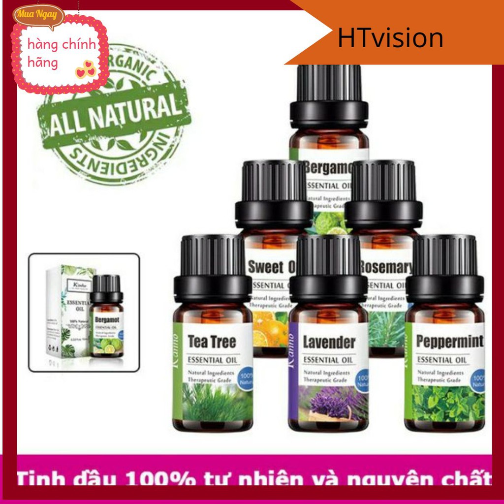 Tinh dầu tự nhiên nguyên chất tinh dầu sả, hoa hồng, lavender, bạc hà, khuynh diệp, bưởi, cam, chanh, quế, ngọc lan tây