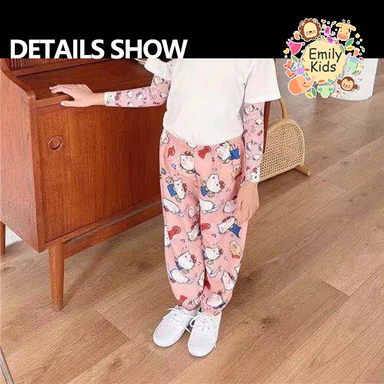Quần Dài Dáng Rộng In Hình Anpanman Hoạt Hình Dễ Thương Cho Bé Trai / Gái 2-8 Tuổi