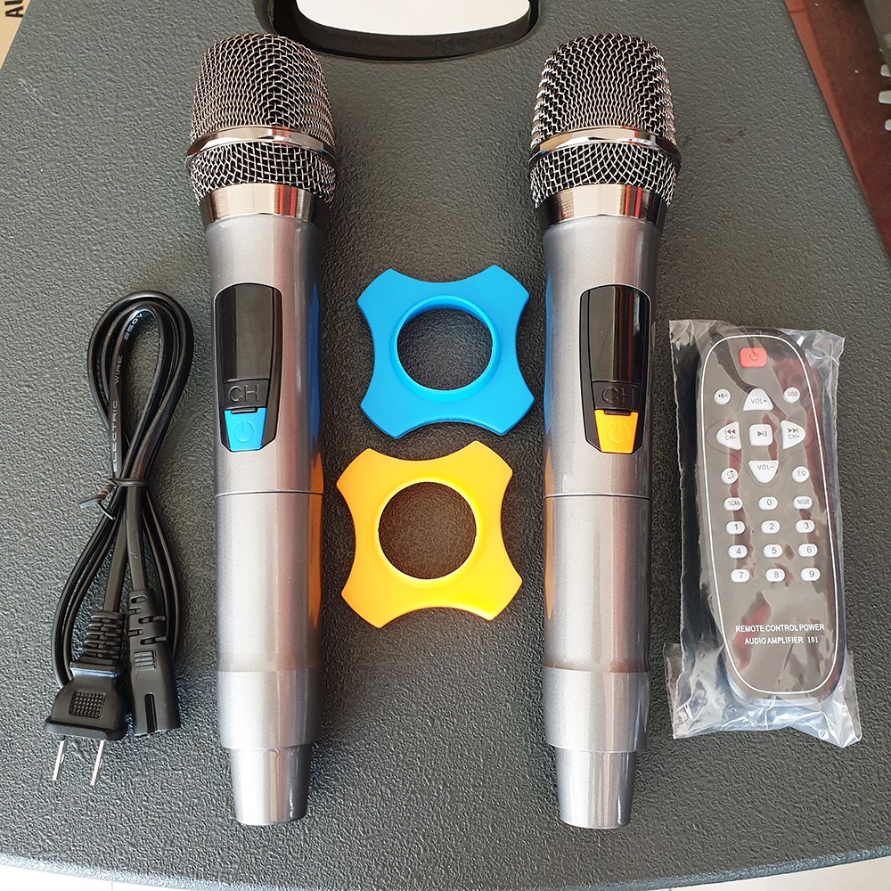 Loa kéo loa karaoke thùng gỗ, ATANNOII AT-089A công suất đỉnh 600W, kèm 2 micro
