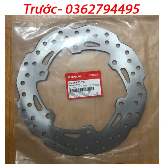 Đĩa phanh  trước và sau Winner v1/Winner X/Winner V3 Zin chính hãng Honda