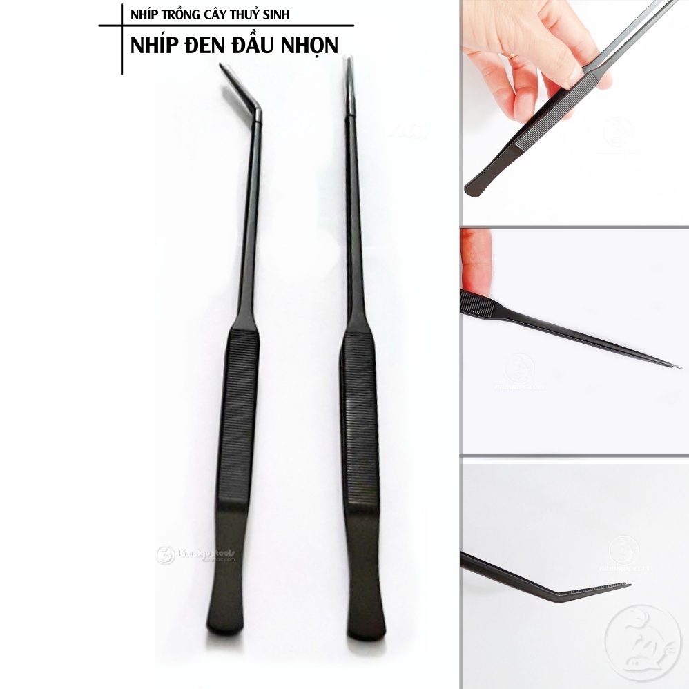 Nhíp Trồng Cây Thuỷ Sinh | Nhíp đen 27cm mũi nhọn dễ dàng trồng cây