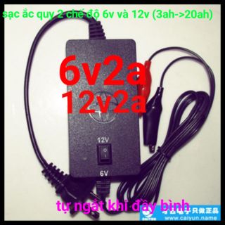 Bộ nạp ắc quy 2 chế độ 6v và 12v tự ngắt khi đầy