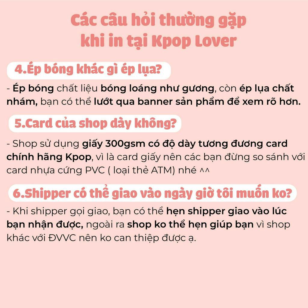 SET 9 CARD IN BO GÓC THEO YÊU CẦU size 5.5x8.5cm (có thể đặt nhiều set)