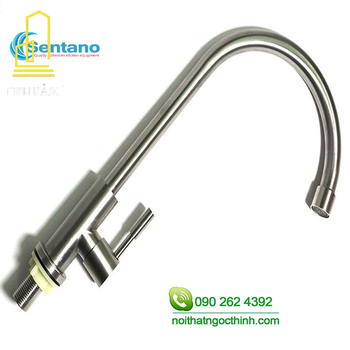 Vòi rửa chén bát xoay 360 SENTANO STN-503 inox 304 vòi chén lạnh cắm chậu rửa chén