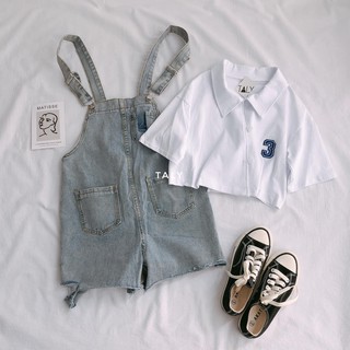 Yếm quần short rách túi taly y959