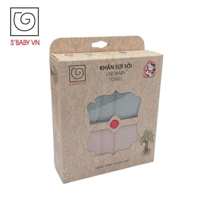 Hộp 2 Chiếc Mặt Sợi Sồi S'BABY 28x50cm Khả Năng Kháng Khuẩn Cao, An Toàn Cho Da