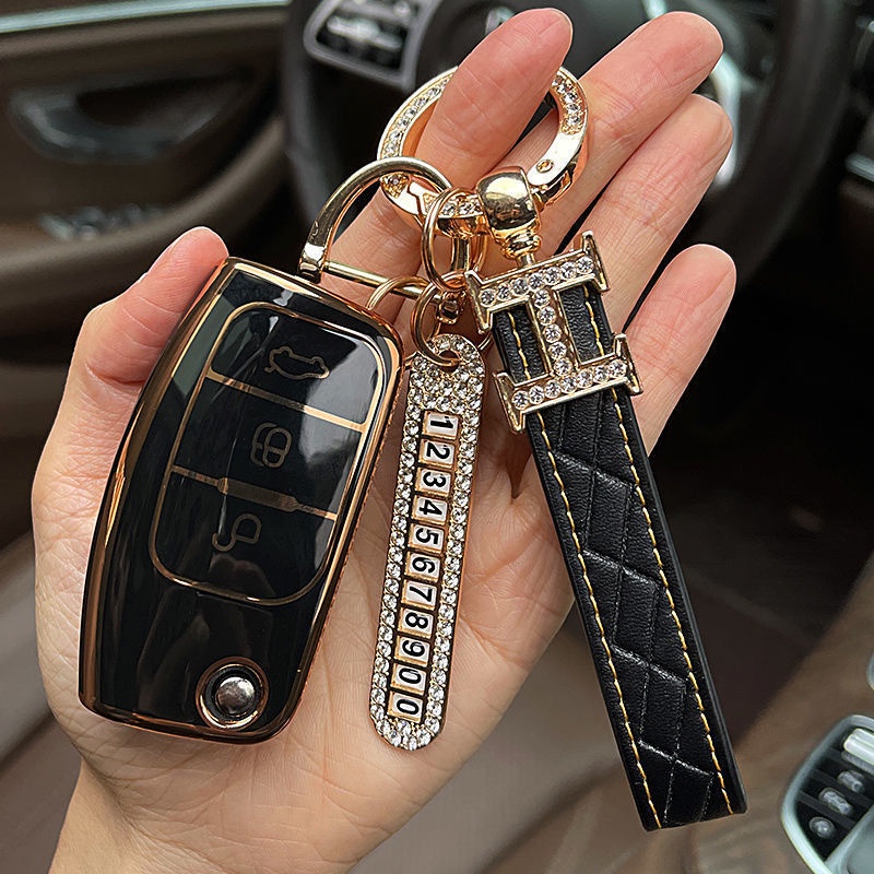 Vỏ Bọc Chìa Khóa Xe Hơi Ford Fiesta Focus 2 Ecosport Kuga Escape Falcon B-Max C-Max Eco Galaxy