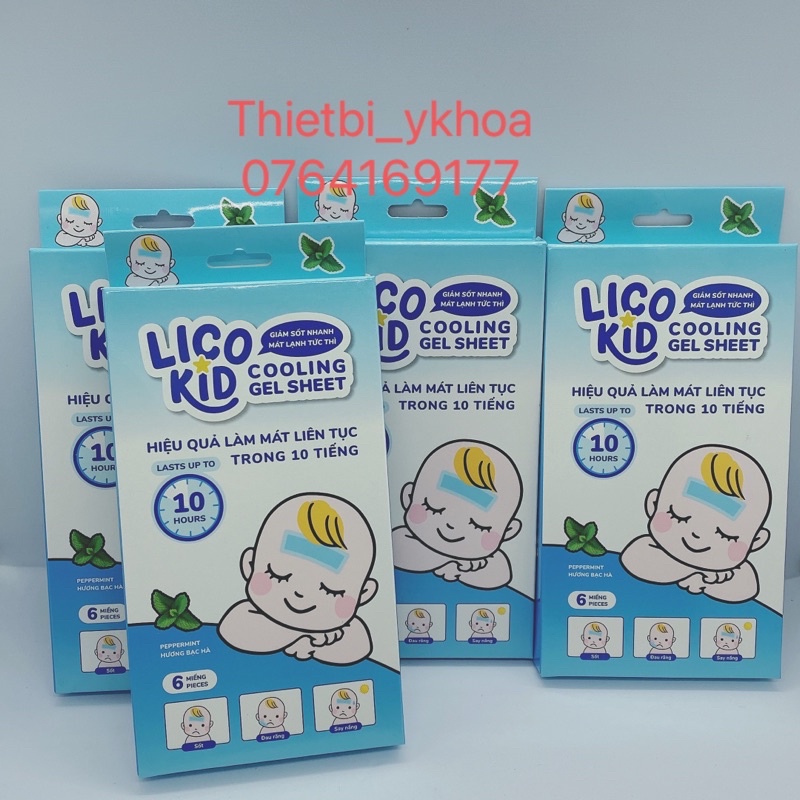 MIẾNG DÁN HẠ SỐT NHANH AN TOÀN CHO BÉ LICO KID NHIỀU HƯƠNG
