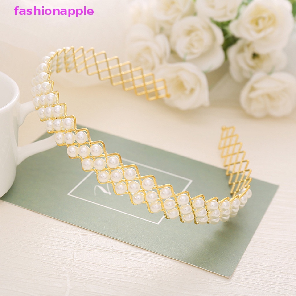 Băng Đô Cài Tóc Đính Hạt Ngọc Trai Xinh Xắn Cho Nữ