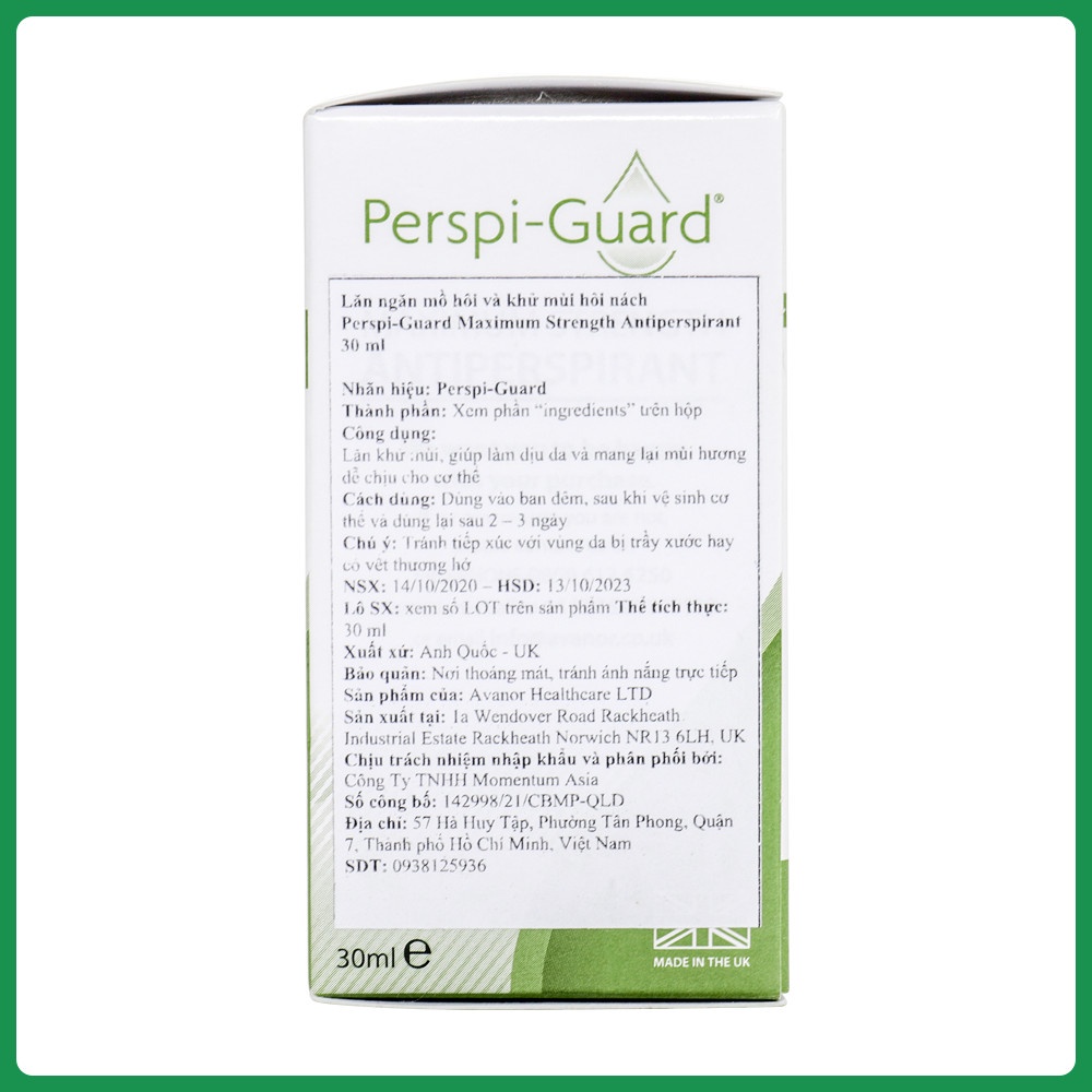 Lăn Khử Mùi Perspi-Guard - Giúp Khử Mùi Và Ngăn Mồ Hôi - Lọ 30ml